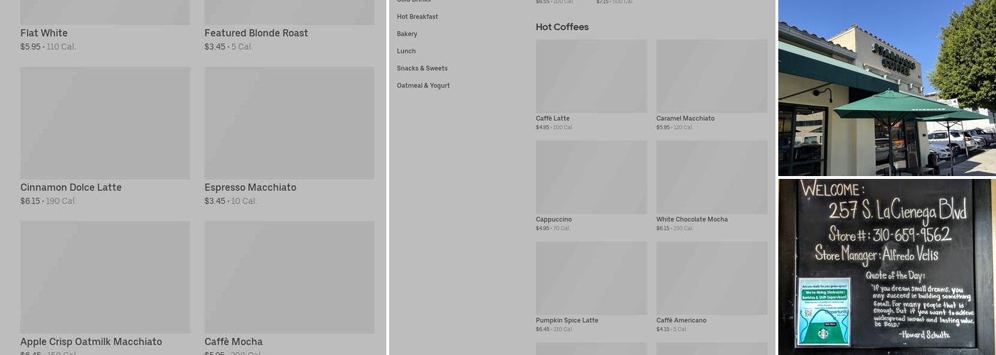 Starbucks Menu