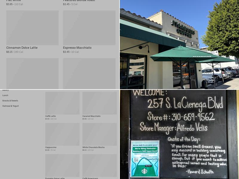 Starbucks Menu