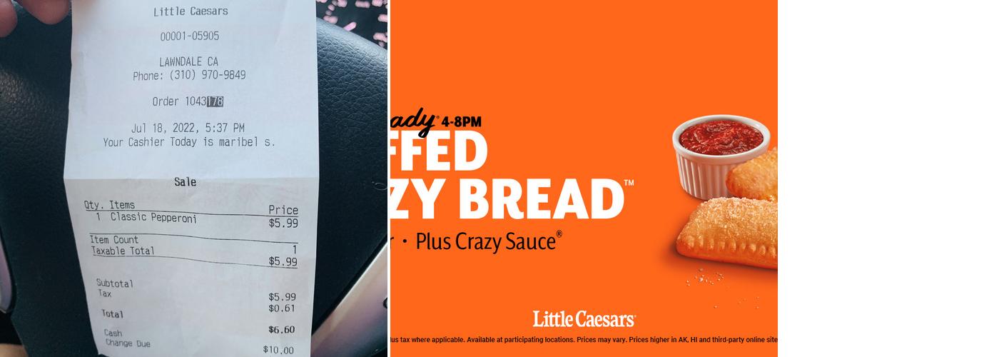 Little Caesars Pizza Menu