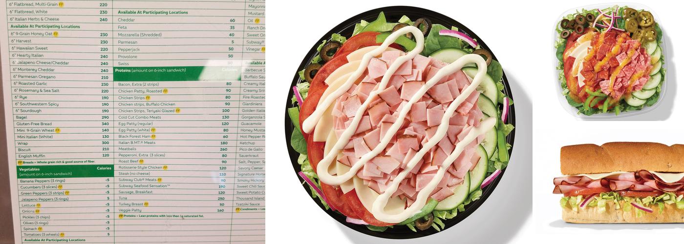 Subway Menu