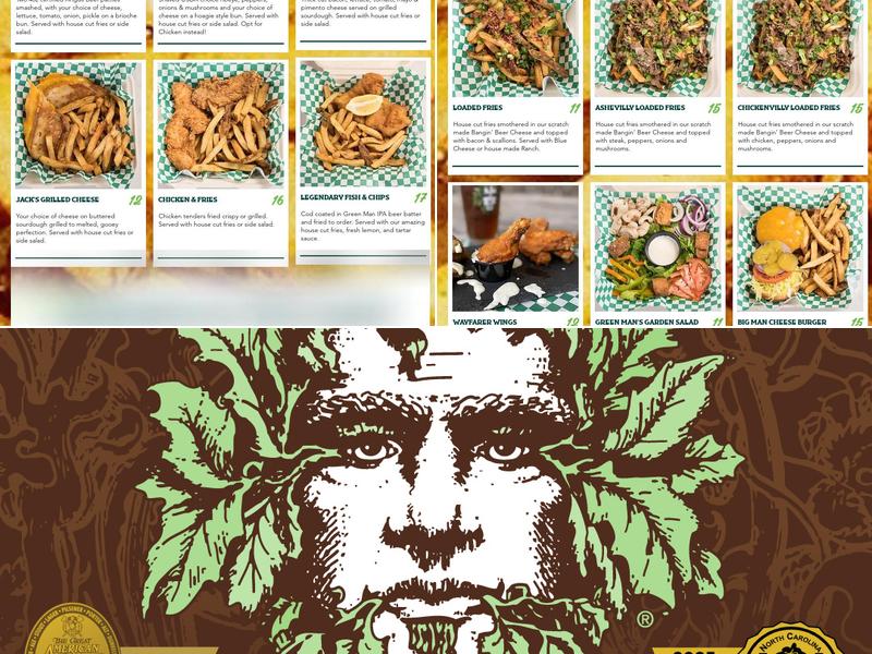 Green Man Brewery Menu