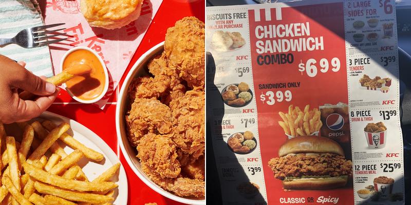 KFC Menu