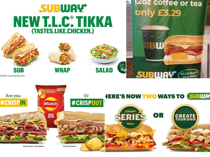 Subway Menu