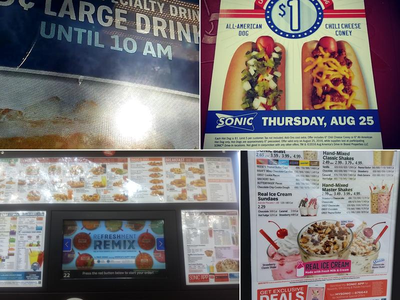 Sonic Drive-In Menu