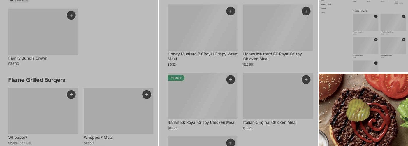 Burger King Menu