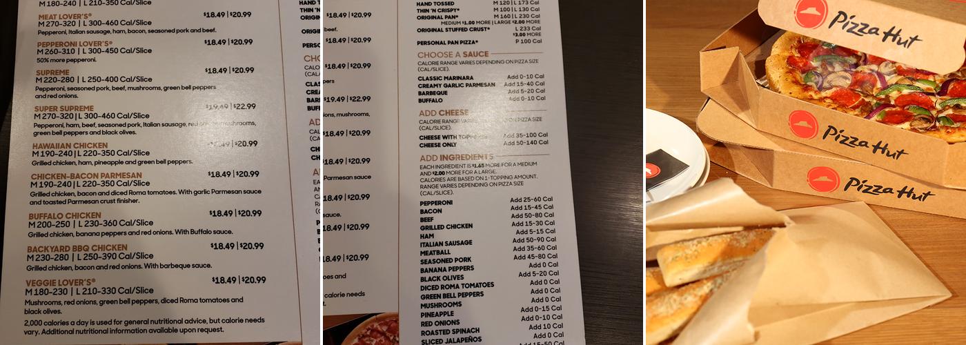 Pizza Hut Menu