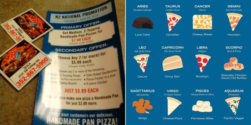 Domino's Pizza Menu