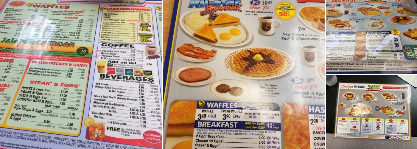 Waffle House Menu