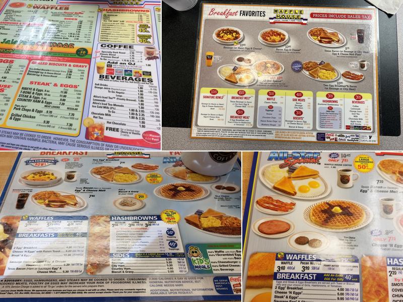 Waffle House Menu