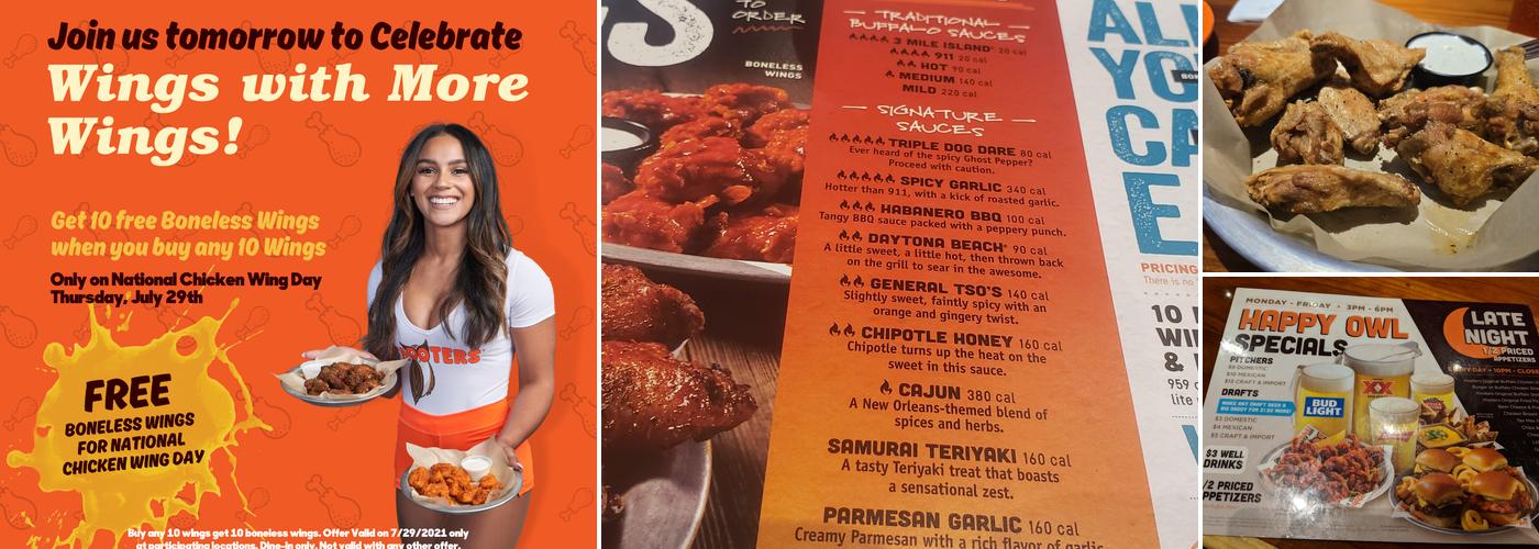 Hooters Menu