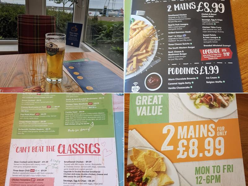 The Harbour Brewers Fayre Menu