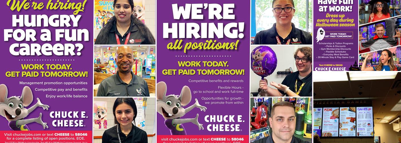 Chuck E. Cheese Menu