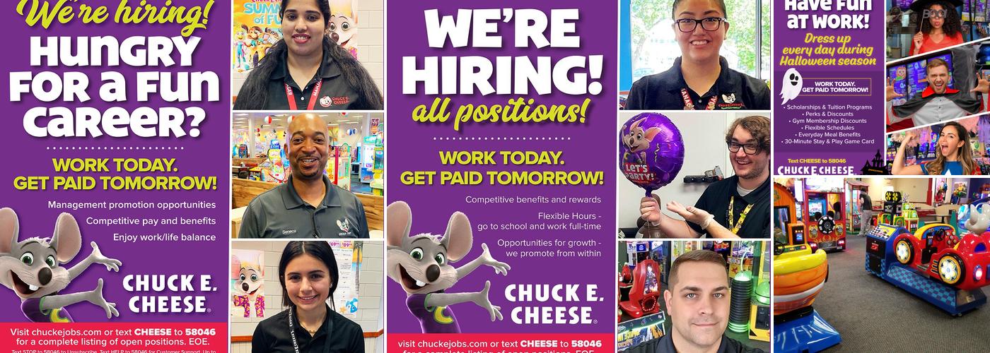Chuck E. Cheese Menu