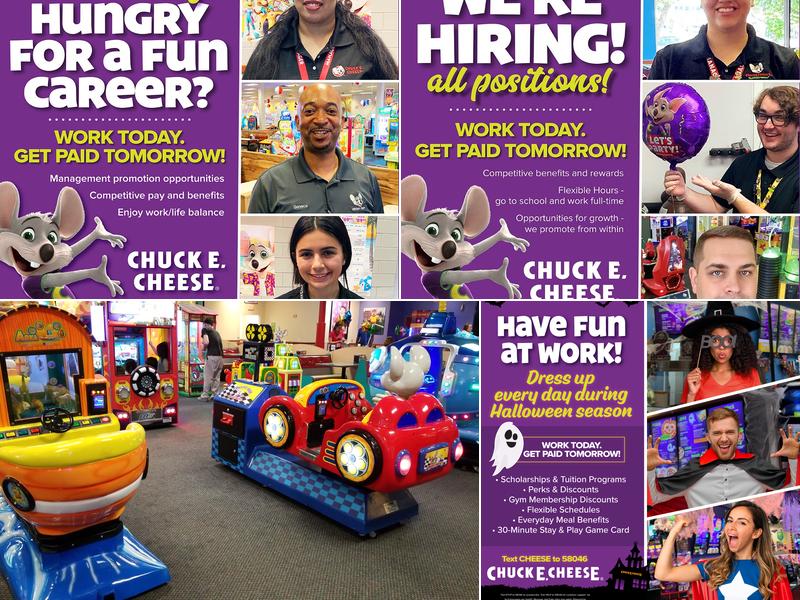Chuck E. Cheese Menu