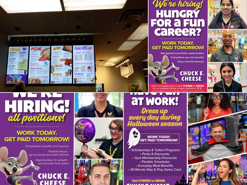 Chuck E. Cheese Menu