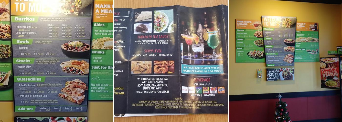 Moe's Southwest Grill Menu