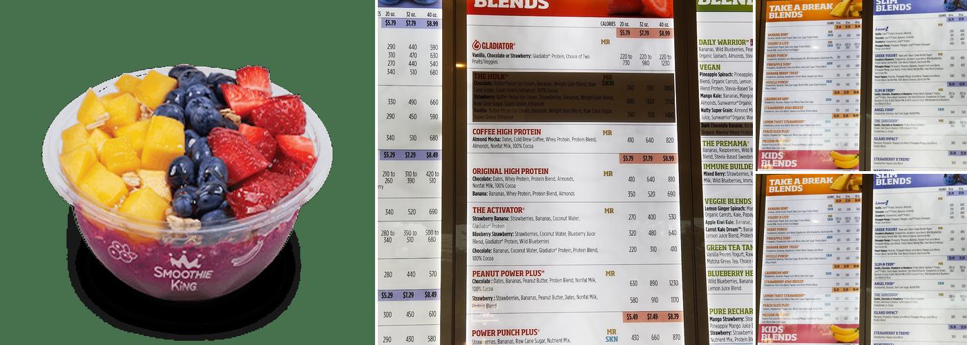 Smoothie King Menu