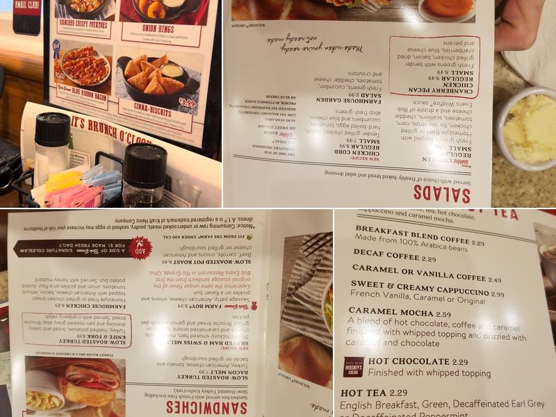 Bob Evans Menu