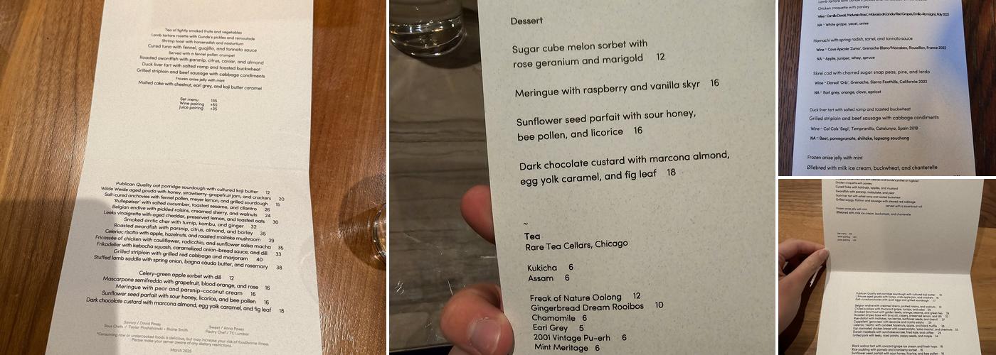 Elske Menu