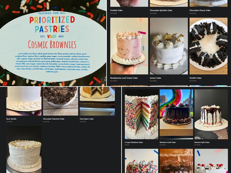 Prioritized Pastries, LLC Menu