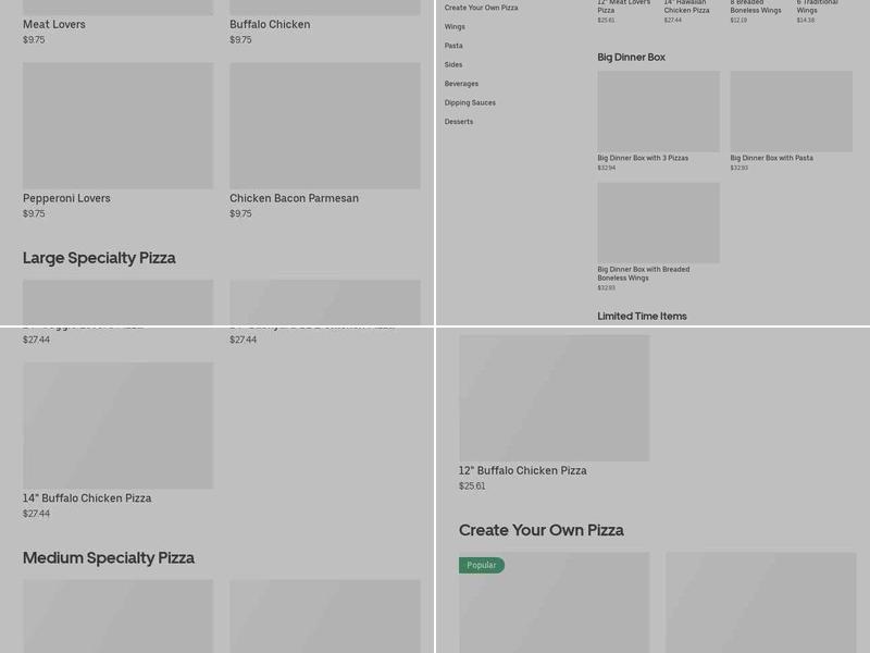 Pizza Hut Menu