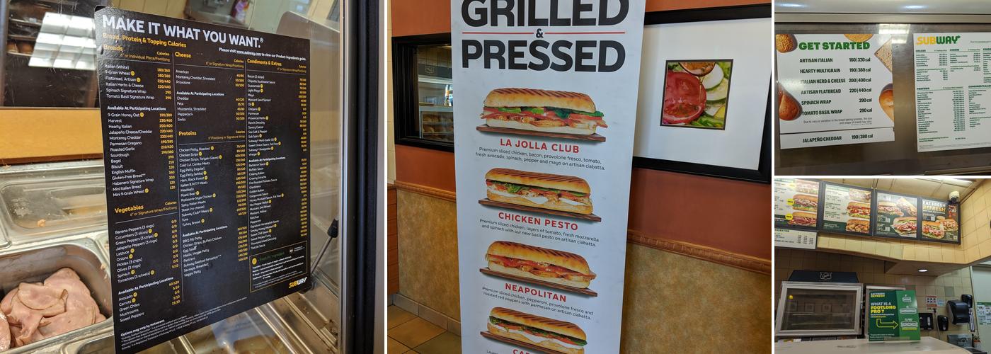 Subway Menu