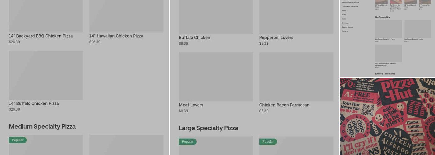 Pizza Hut Menu