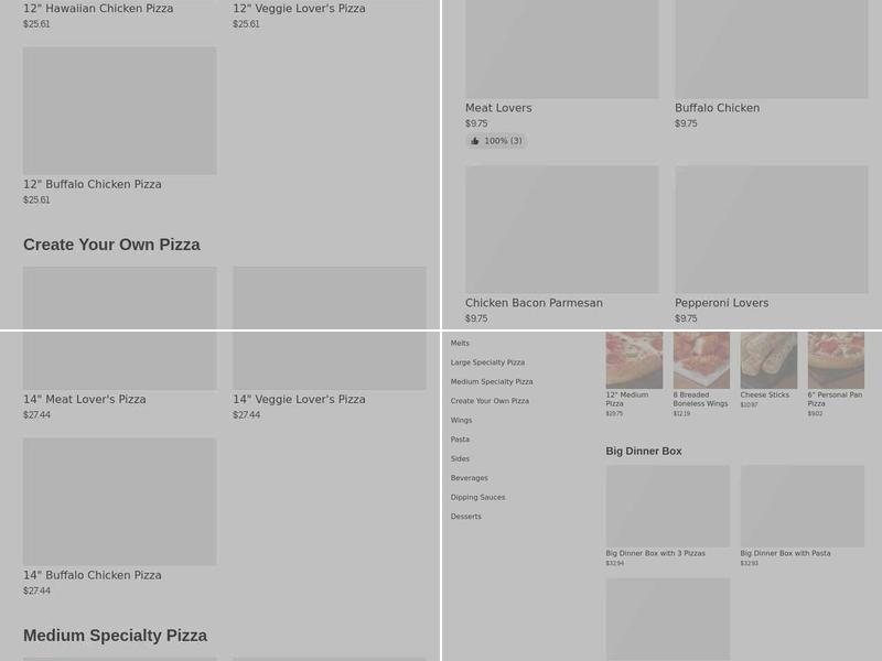 Pizza Hut Menu