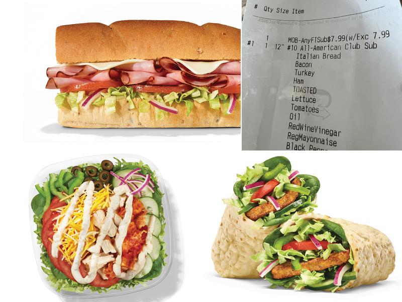 Subway Menu
