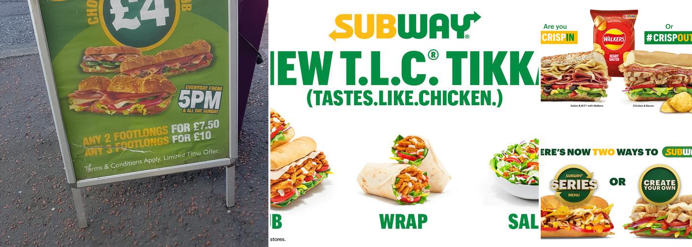 Subway Menu