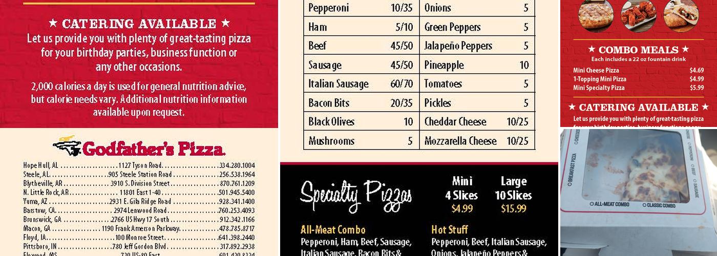 Godfather's Pizza Express Menu