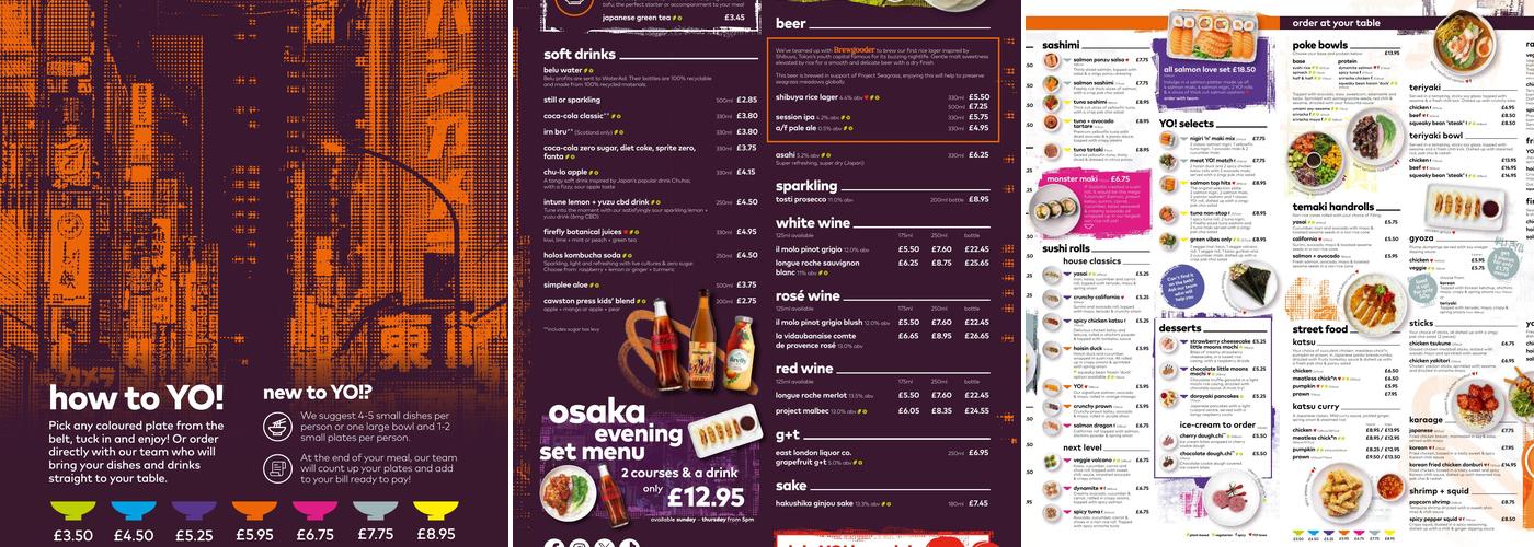 YO! Mansfield Jubilee Tesco Kiosk Menu