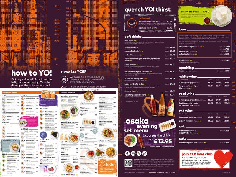 YO! Mansfield Jubilee Tesco Kiosk Menu