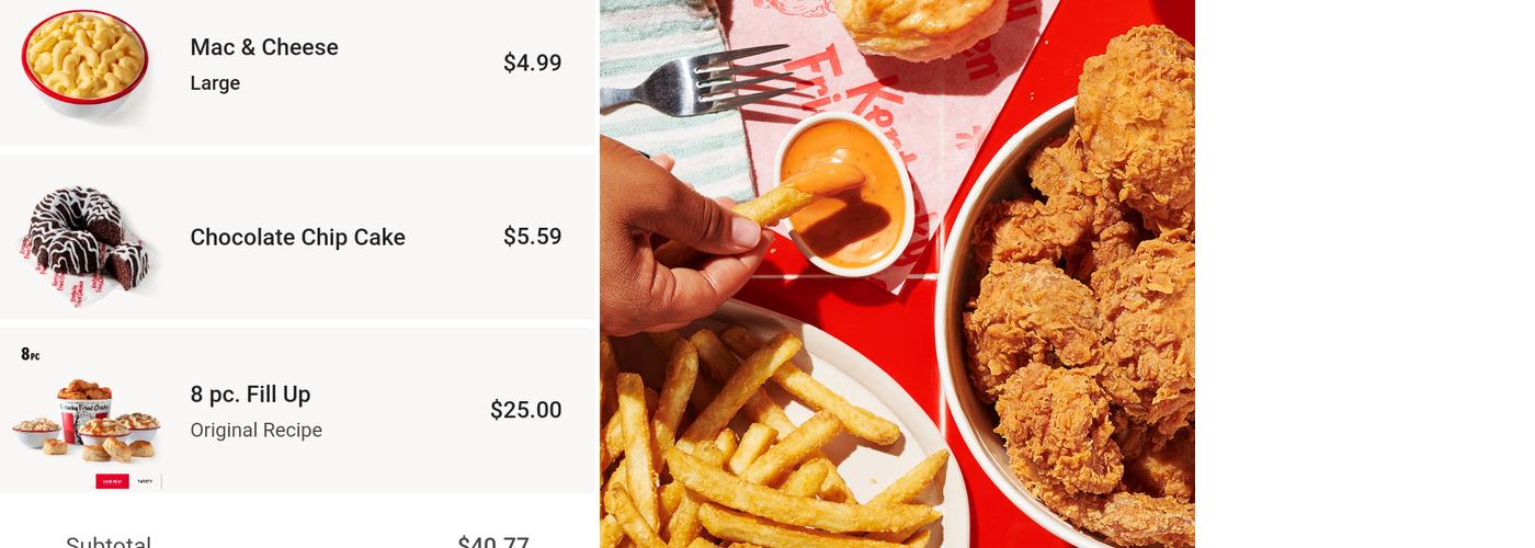 KFC Menu