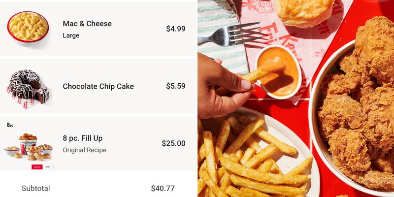 KFC Menu