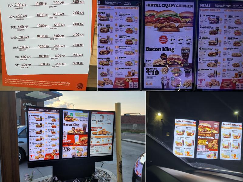 Burger King Menu