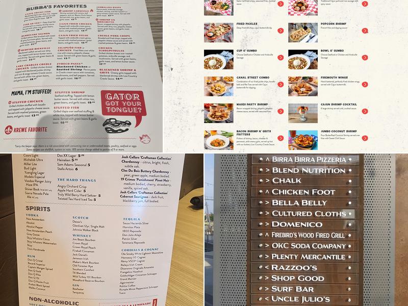 Razzoo's Cajun Cafe Menu