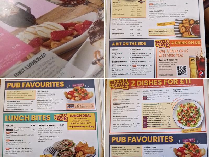 The Grange Hotel Menu