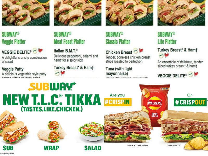 Subway Menu