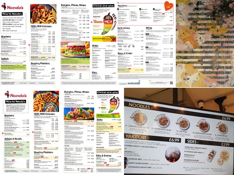 Nando's Manchester - Piccadilly Menu