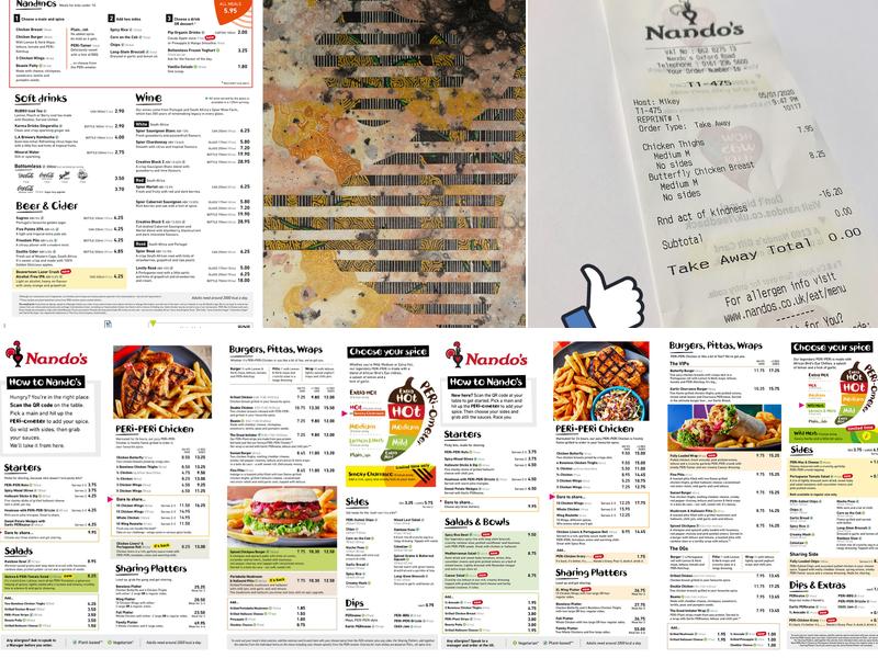 Nando's Manchester - Oxford Road Menu