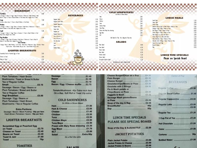 Bostin Choice Menu