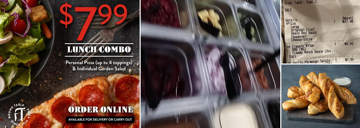 Round Table Pizza Menu