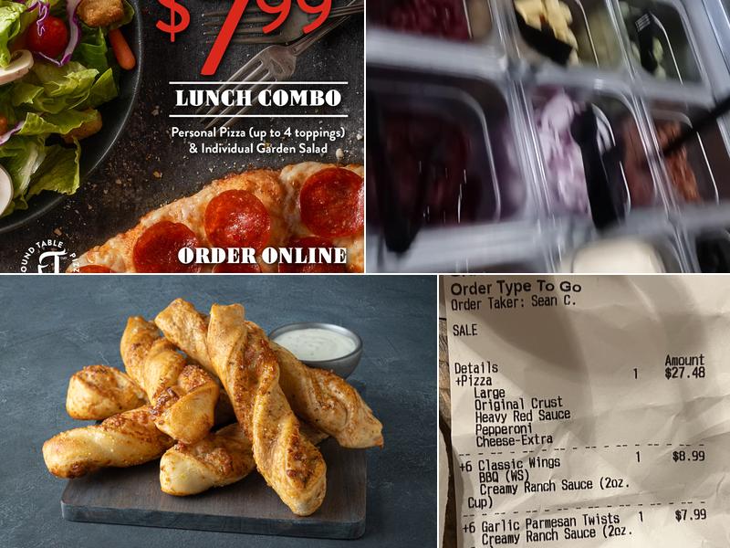 Round Table Pizza Menu