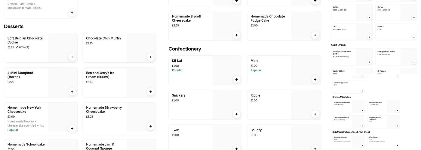 Valley Motor Services Menu