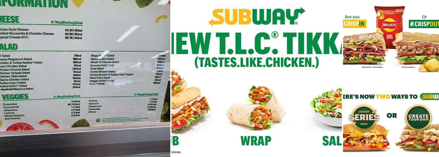 Subway Menu