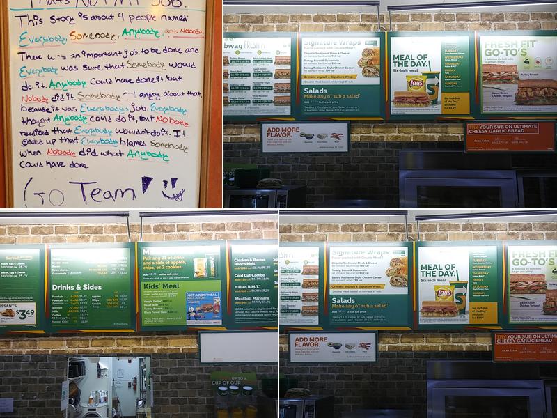 Subway Menu
