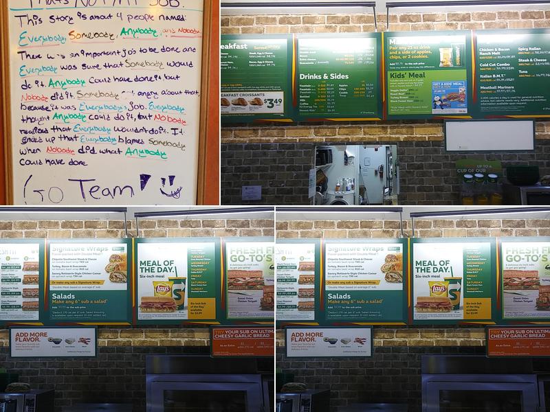 Subway Menu