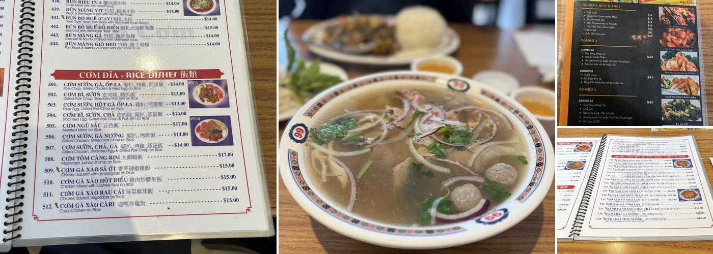 Pho-Com 99 Menu