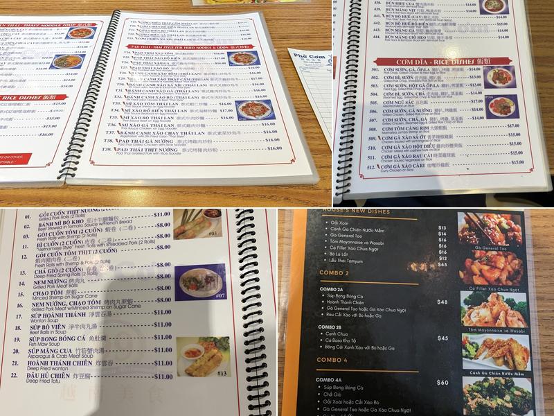 Pho-Com 99 Menu